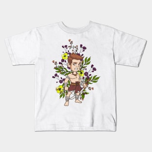 Boy among the flowers Kids T-Shirt